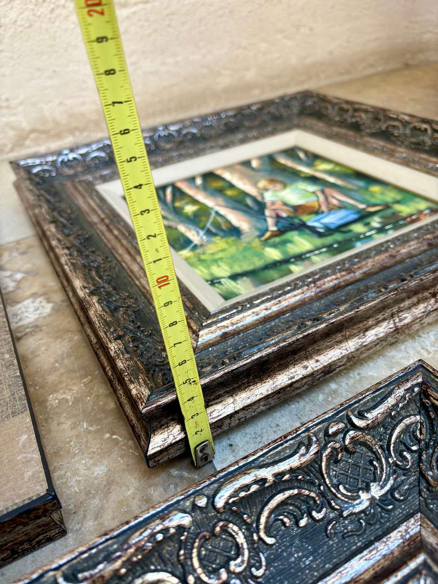At Botha original art acrylic collection of 3 paintings , beautifully framed