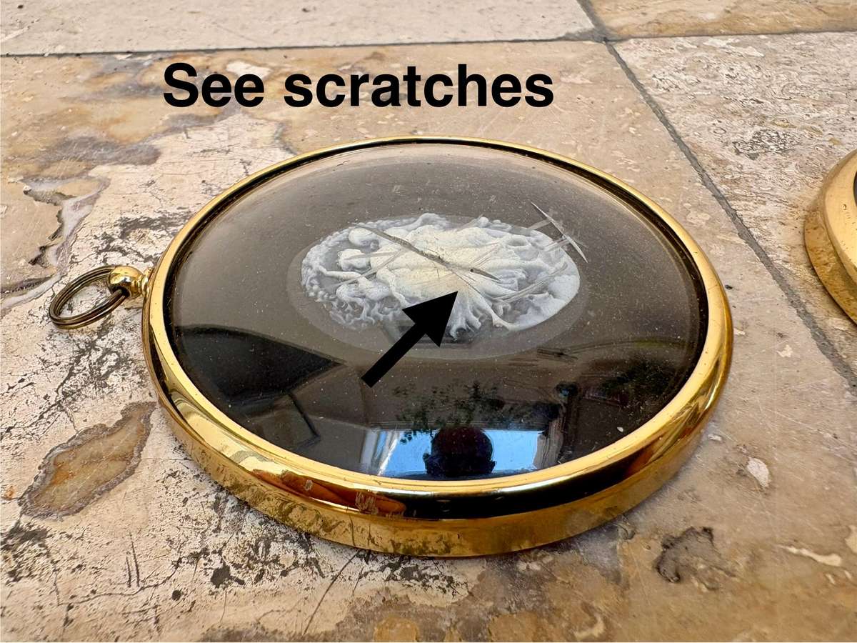 Three graces in cameo and dances in cameo pair by PETER BATES ENGLAND, miniature world