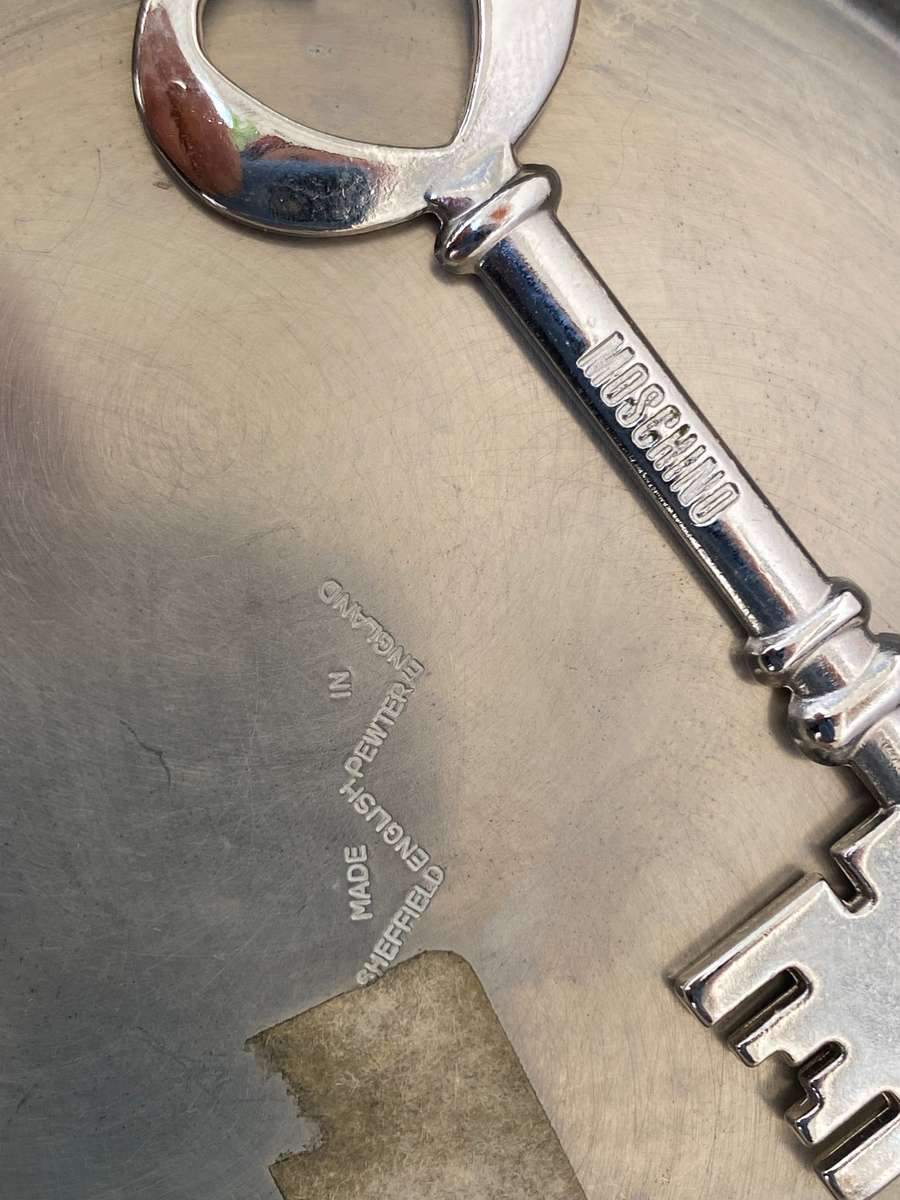 Vintage 21st key pewter tankard , Moschino 21 key pair , set little bird free