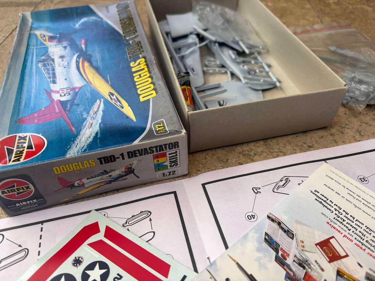 Airfix Douglas TBD-1 Devastator Model Kit - Open Box 1.72