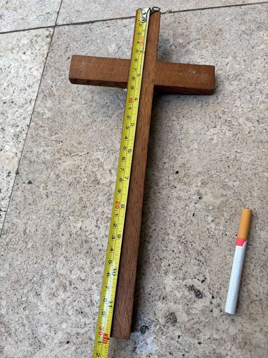 Vintage wall crucifix 30cm x 14cm religious wall mount  Catholic Christian