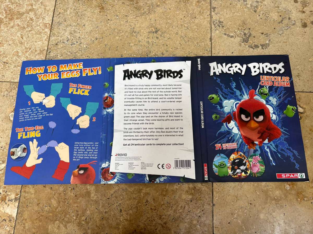 Angry Birds Lenticular Cards Album (4 missing) 2016 spar