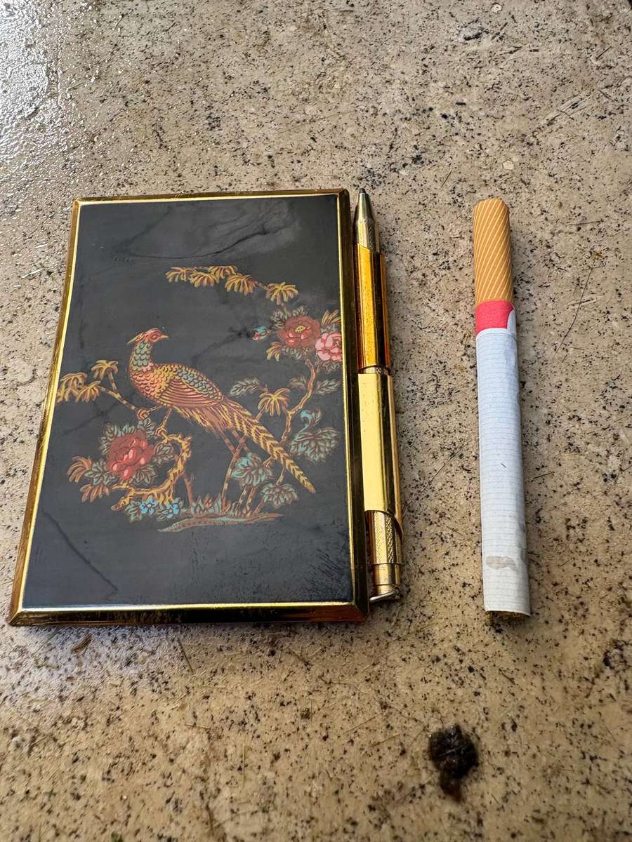 Vintage Stratton notebook holder and pen