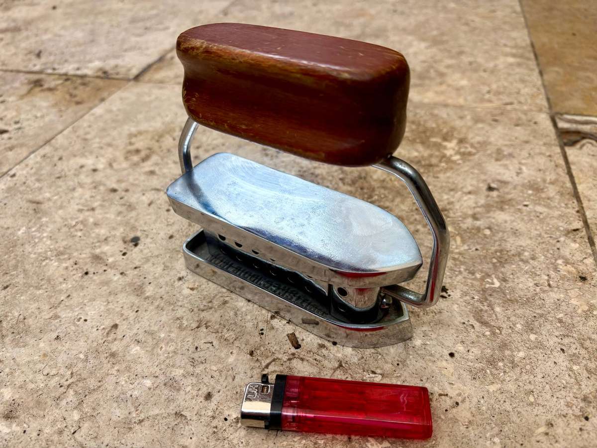 Vintage British Boudoir iron 1920s travel iron antique