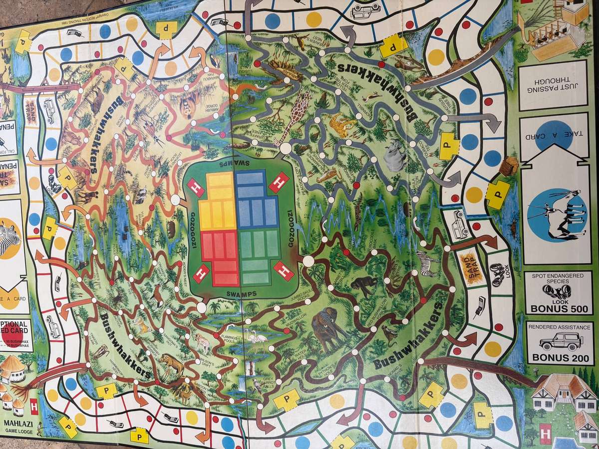 Vintage Bushwhackers board game complete