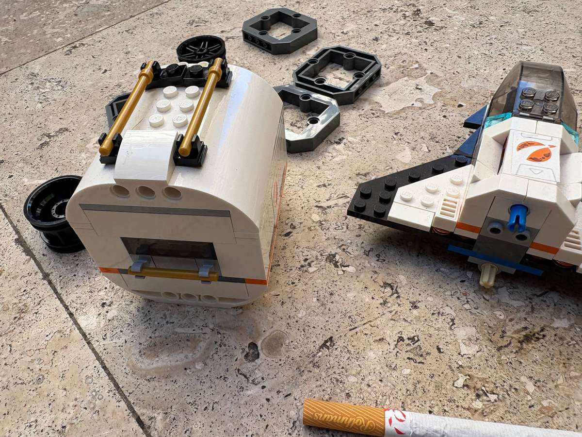 Lego city space ship and lunar module sold as spares