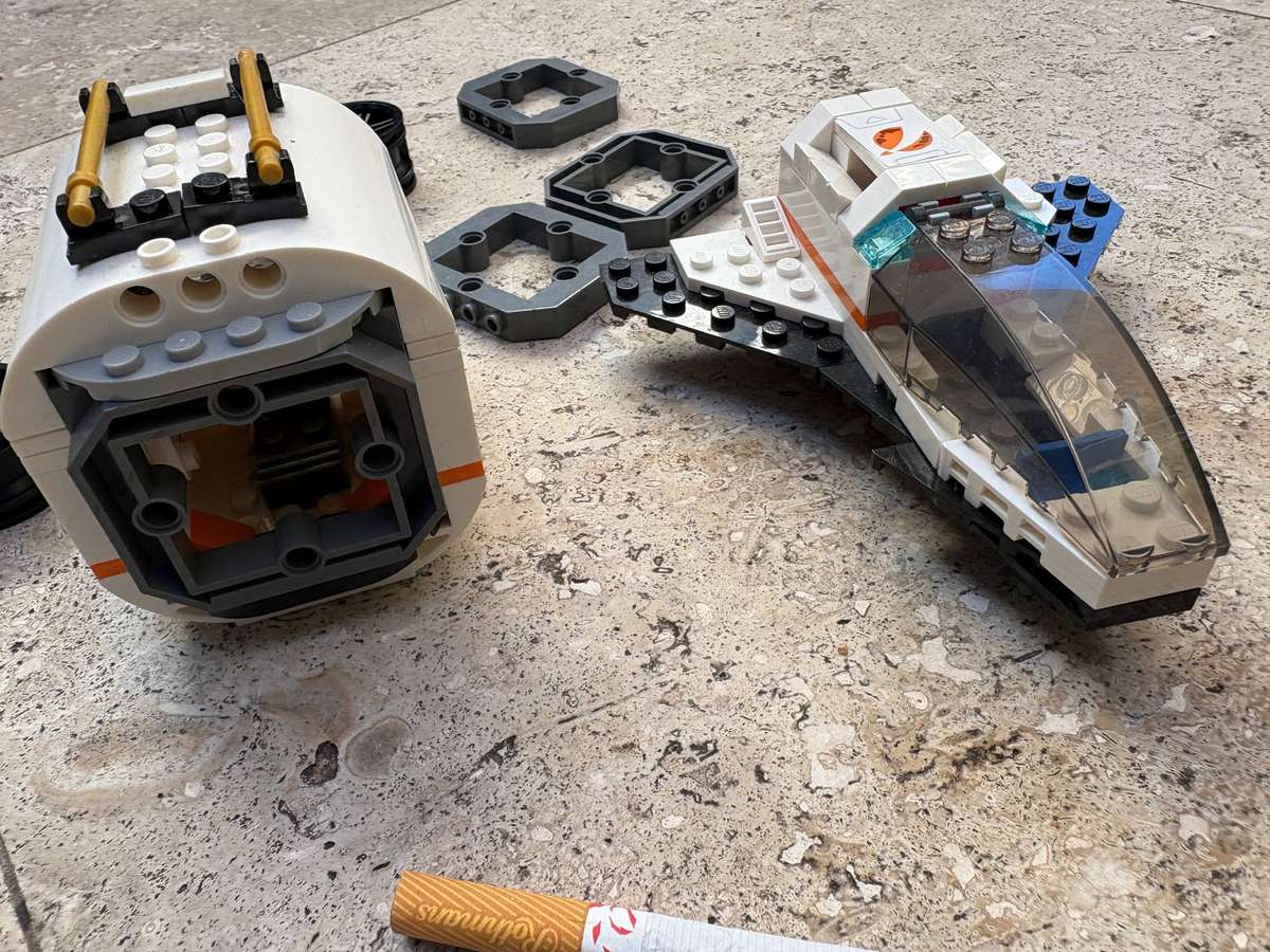 Lego city space ship and lunar module sold as spares