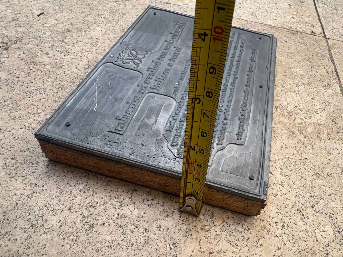vintage lead printing plate Rembrandt cigarettes