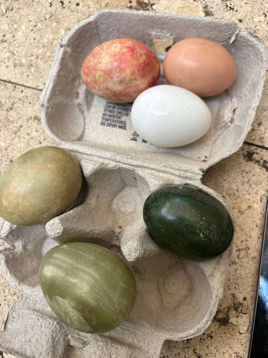 Polished precious stone egg eggs lot of 6