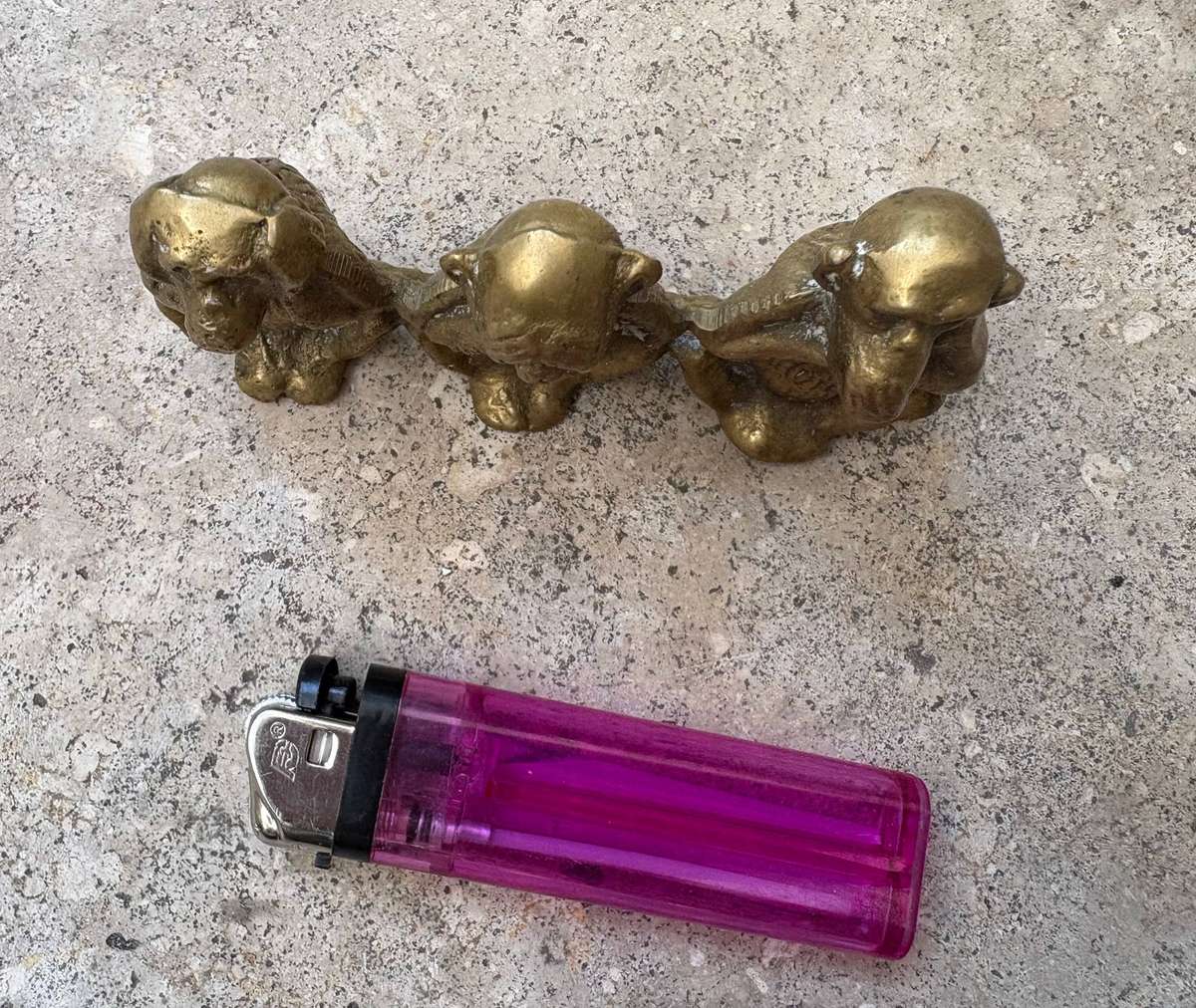 Vintage Brass three wise monkeys