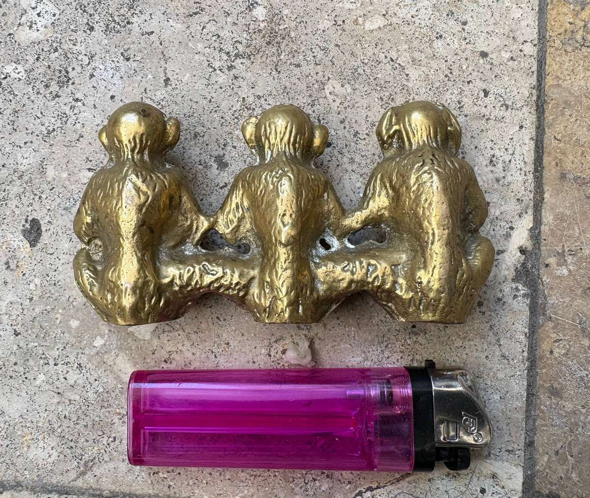 Vintage Brass three wise monkeys