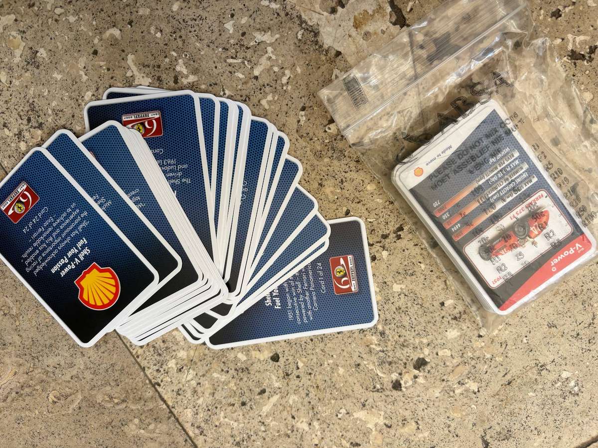 Shell V Power  Ferrari collection trading cards 2 packs complete 1-24