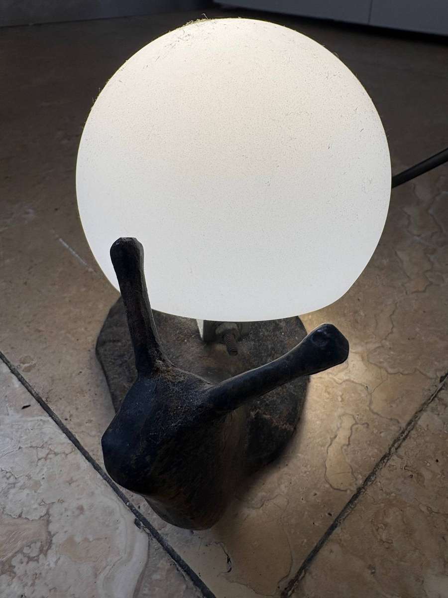 Vintage metal snail desk lamp
