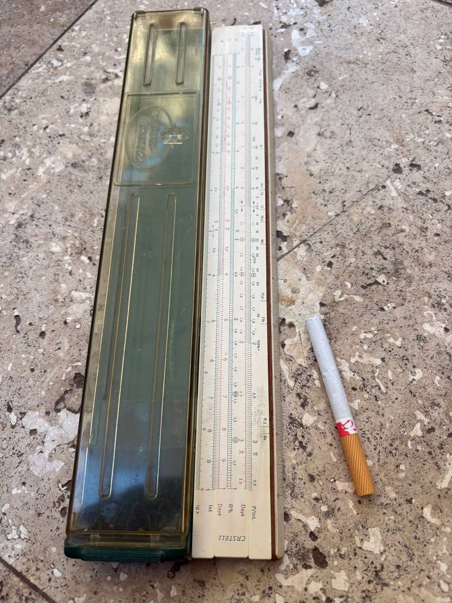 Vintage slide rule Faber Castell with case , Germany