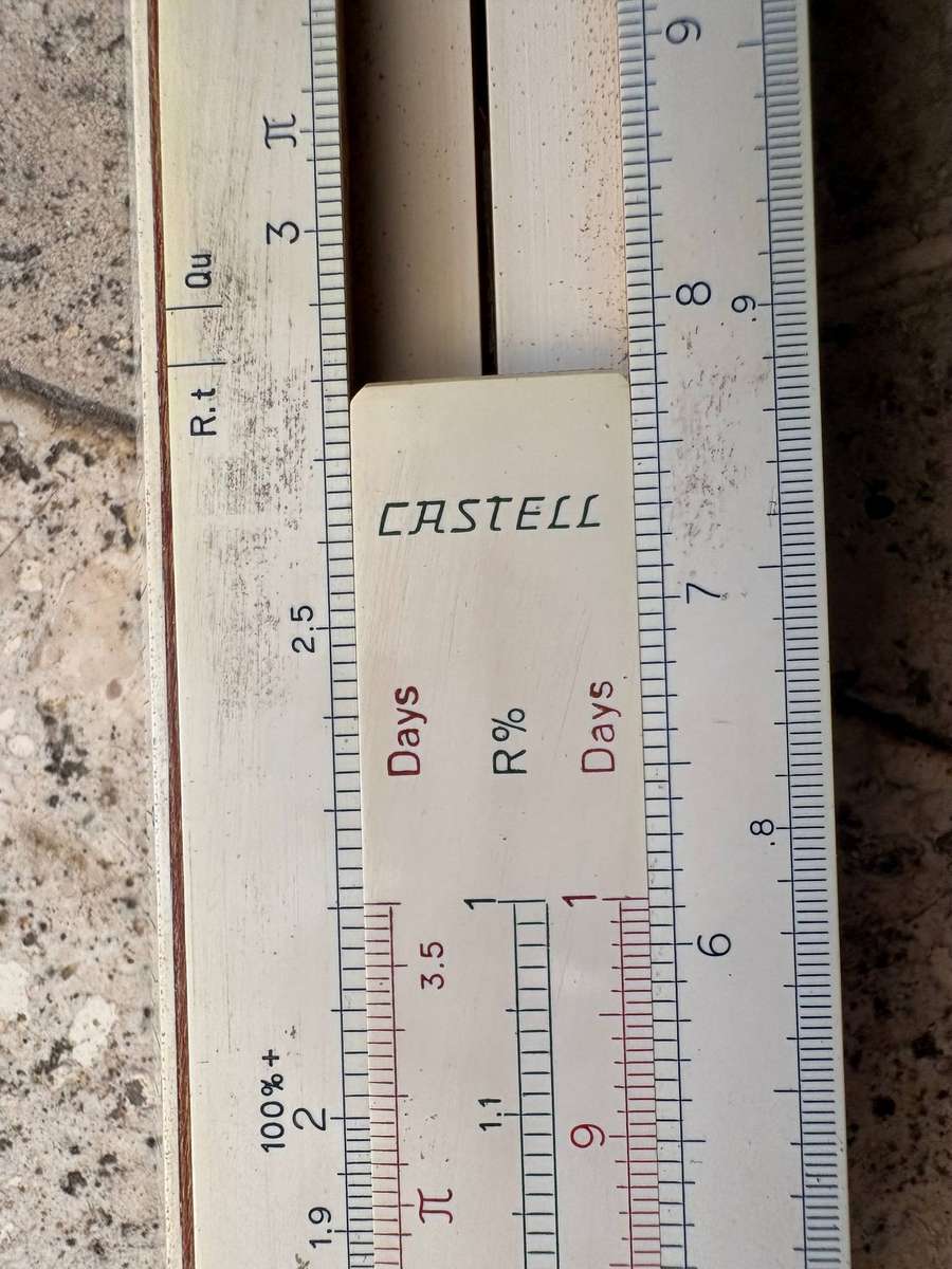 Vintage slide rule Faber Castell with case , Germany