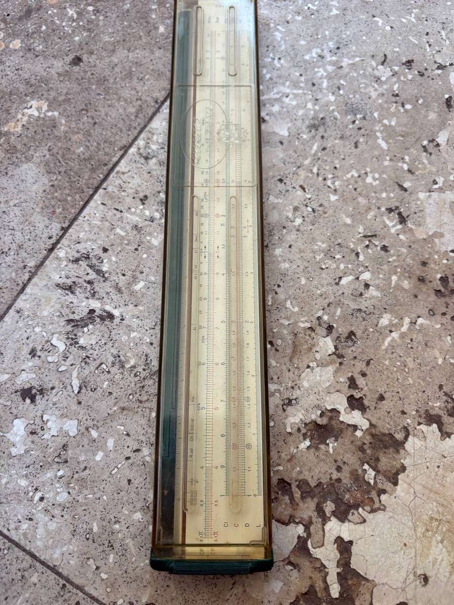 Vintage slide rule Faber Castell with case , Germany
