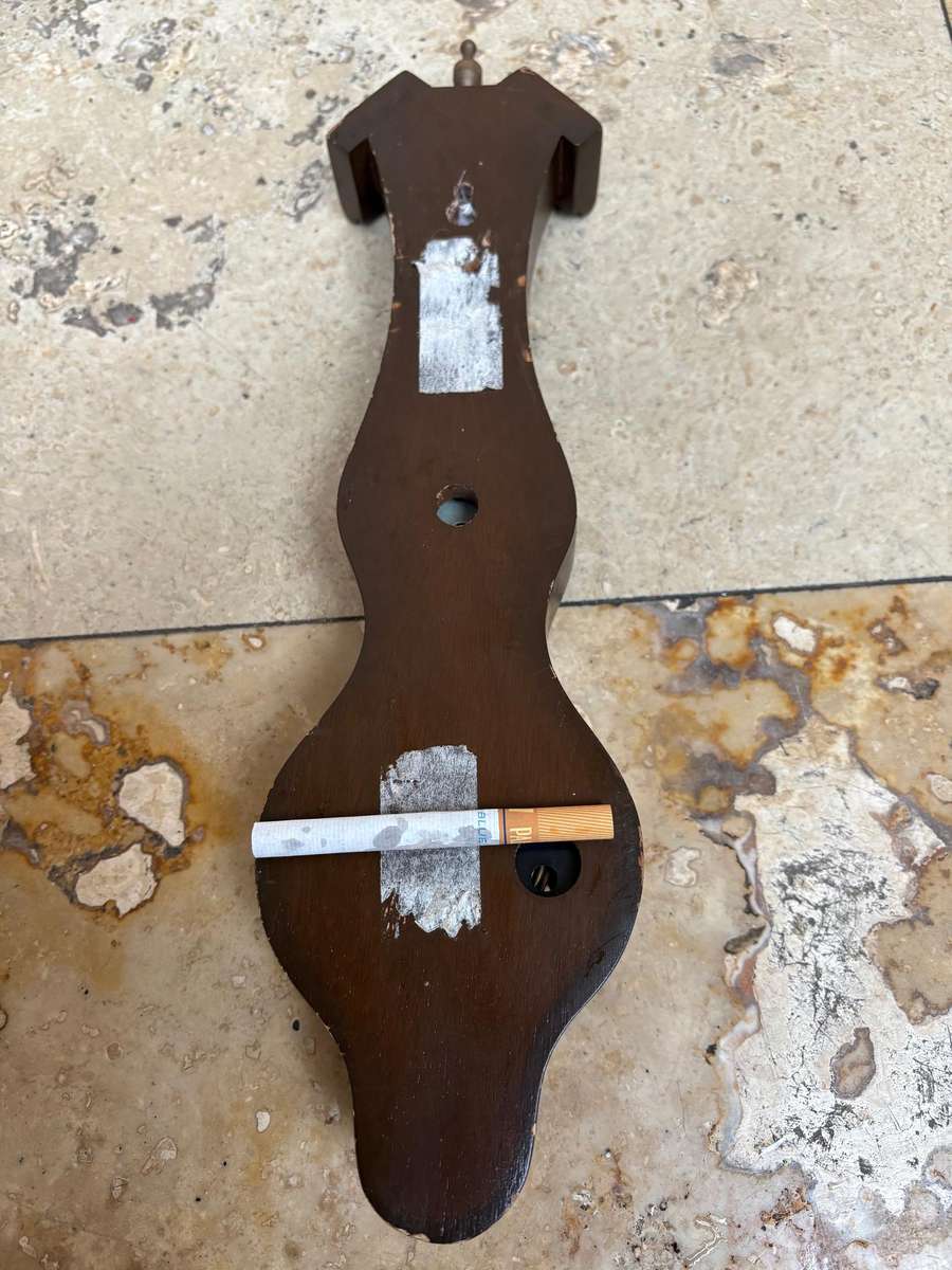 Vintage barometer thermometer wall mount