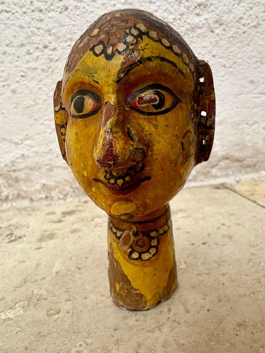 Antique Indian Persian puppet head