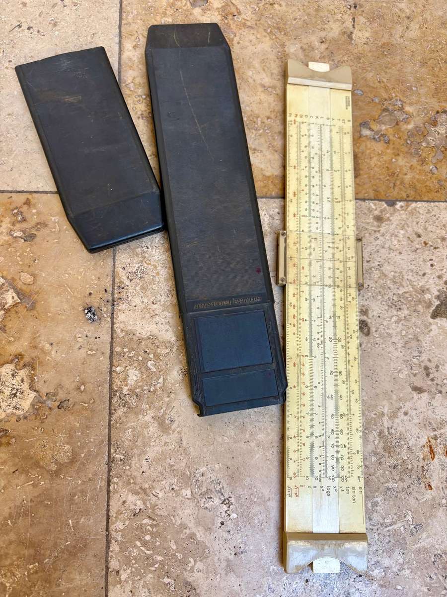 Vintage Thornton slide rule in case