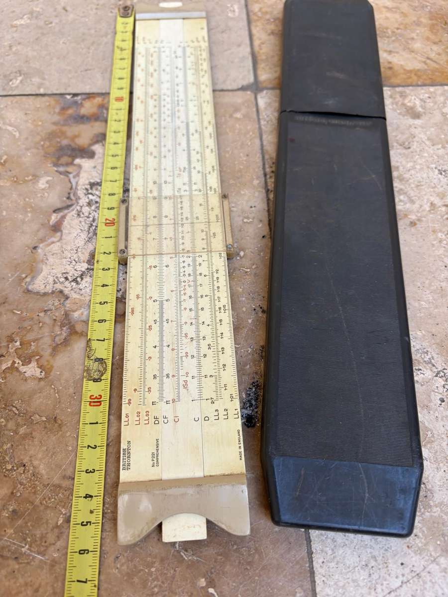 Vintage Thornton slide rule in case
