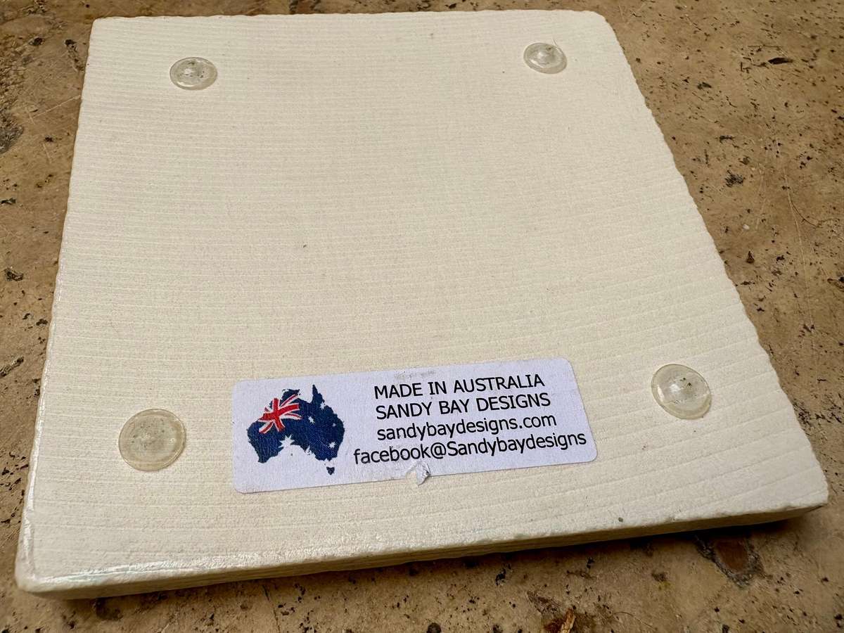 Bondi beach surf tile  coaster set of 4 , sandy bay designs