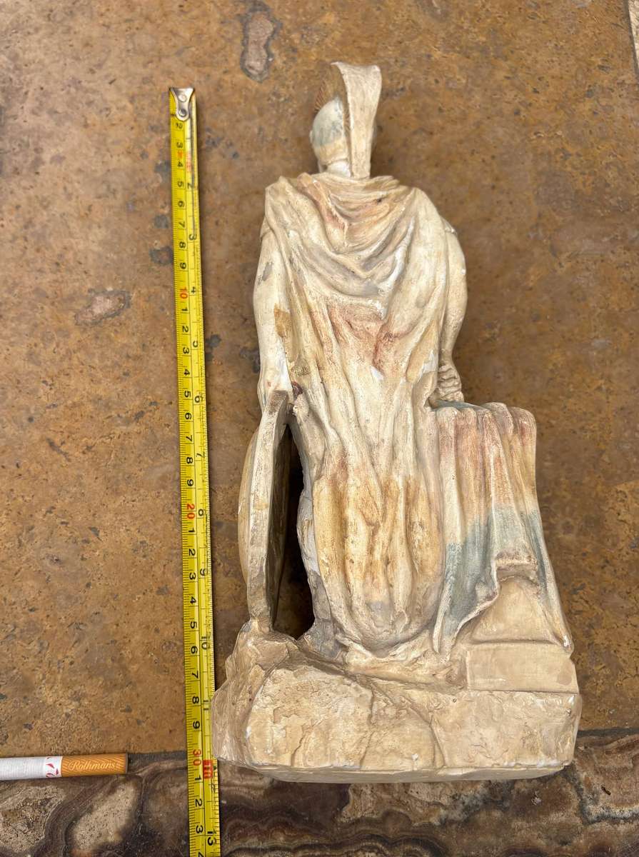 Alexander the Great Greek warrior statue 30 cm hard plaster