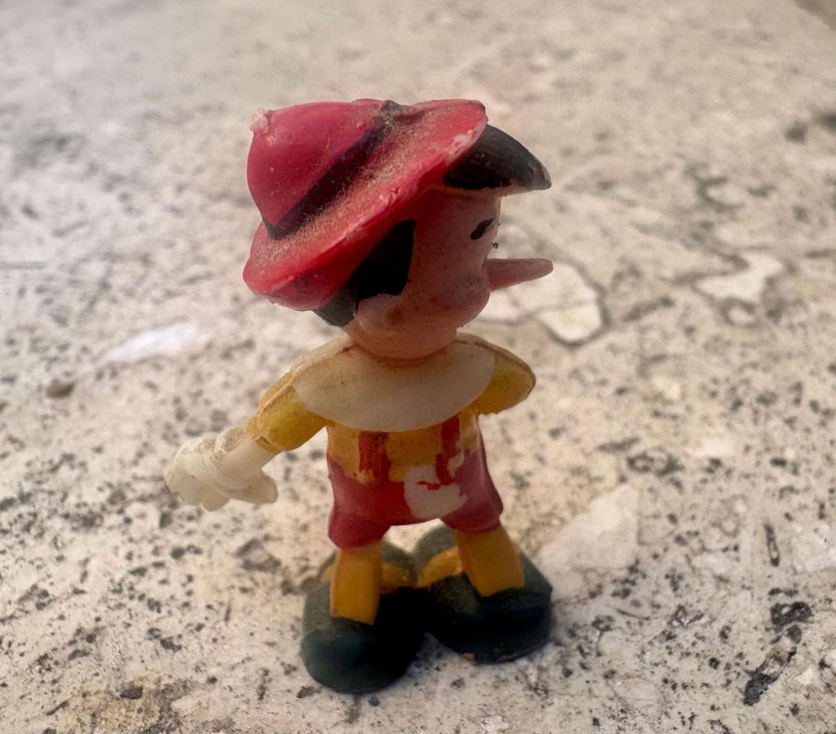 Vintage Pinocchio pvc hand painted figure