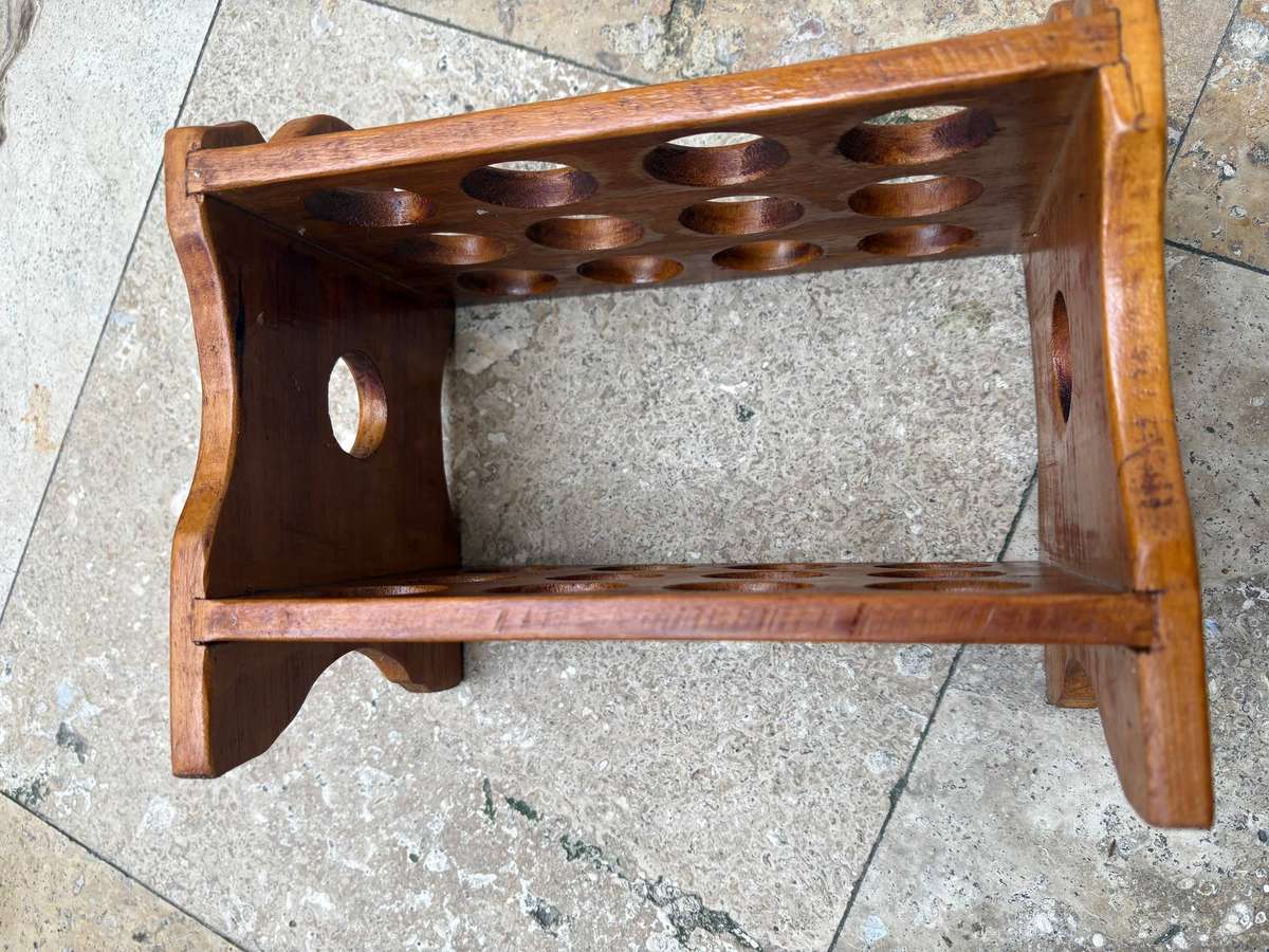 Vintage wooden egg holder tray for 24 eggs storage