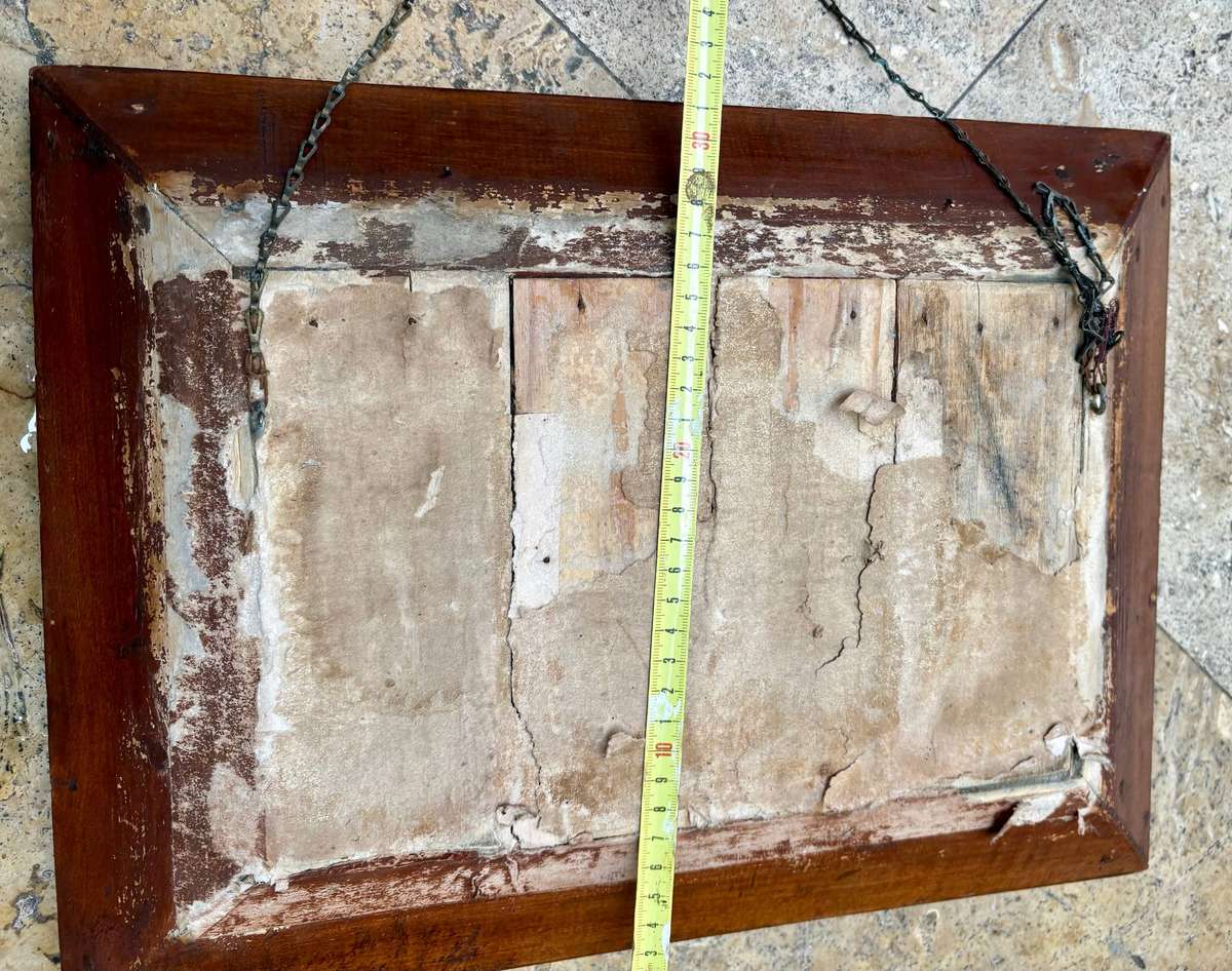 Vintage 3d room diorama wooden shadow box wall mount frame