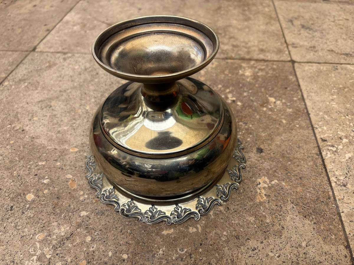 Vintage brass French urn planter vase bowl