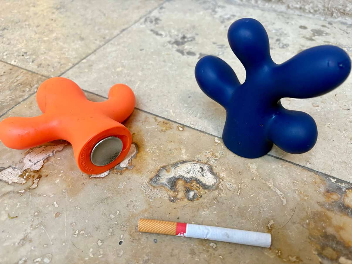 VINTAGE PAIR OF ALESSI VICE VERSA CORAL & CACTUS SALT & PEPPER SHAKERS