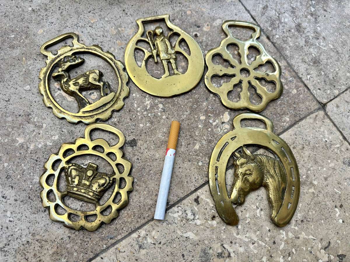 Vintage horse brass lot of 5