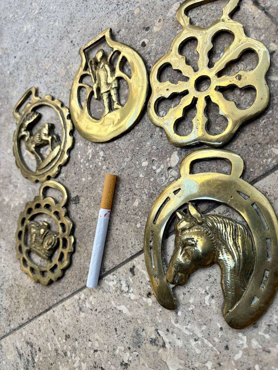 Vintage horse brass lot of 5