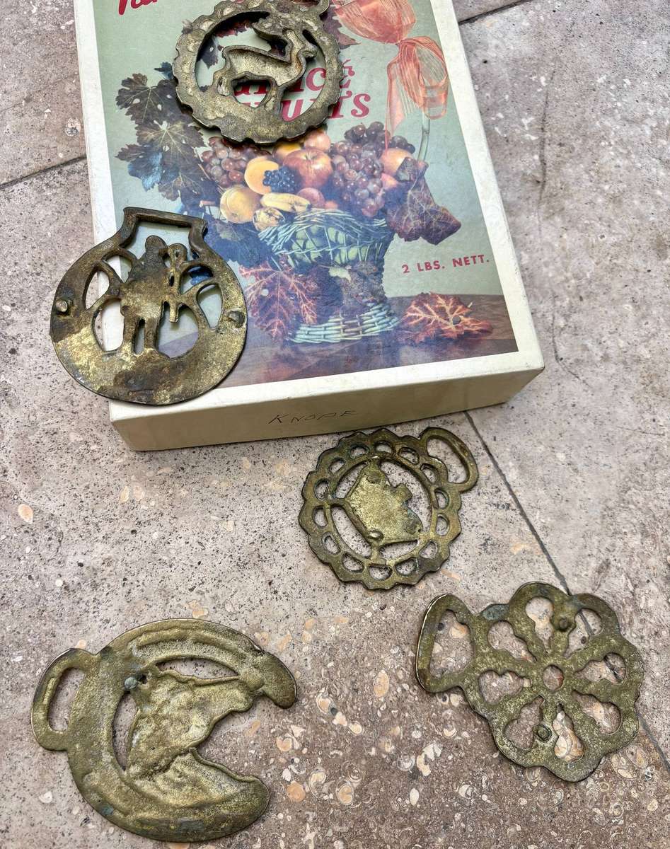 Vintage horse brass lot of 5