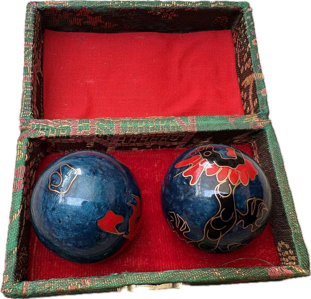 Vintage Chinese Baoding Balls. Sound Therapy/ Meditation Chime balls in box