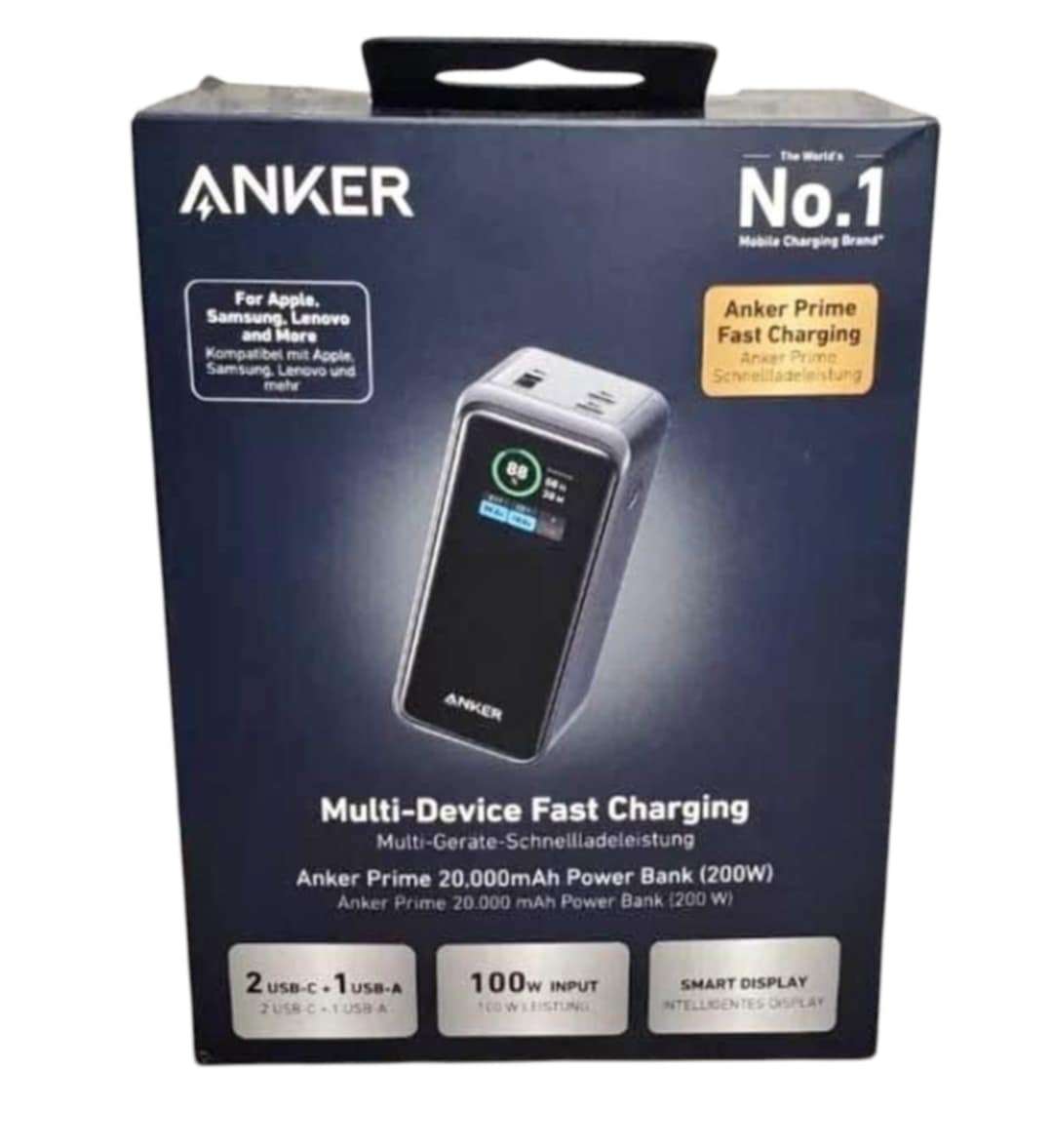 Anker Prime 20000mAh 200W USB-C Portable Power Bank Brand New