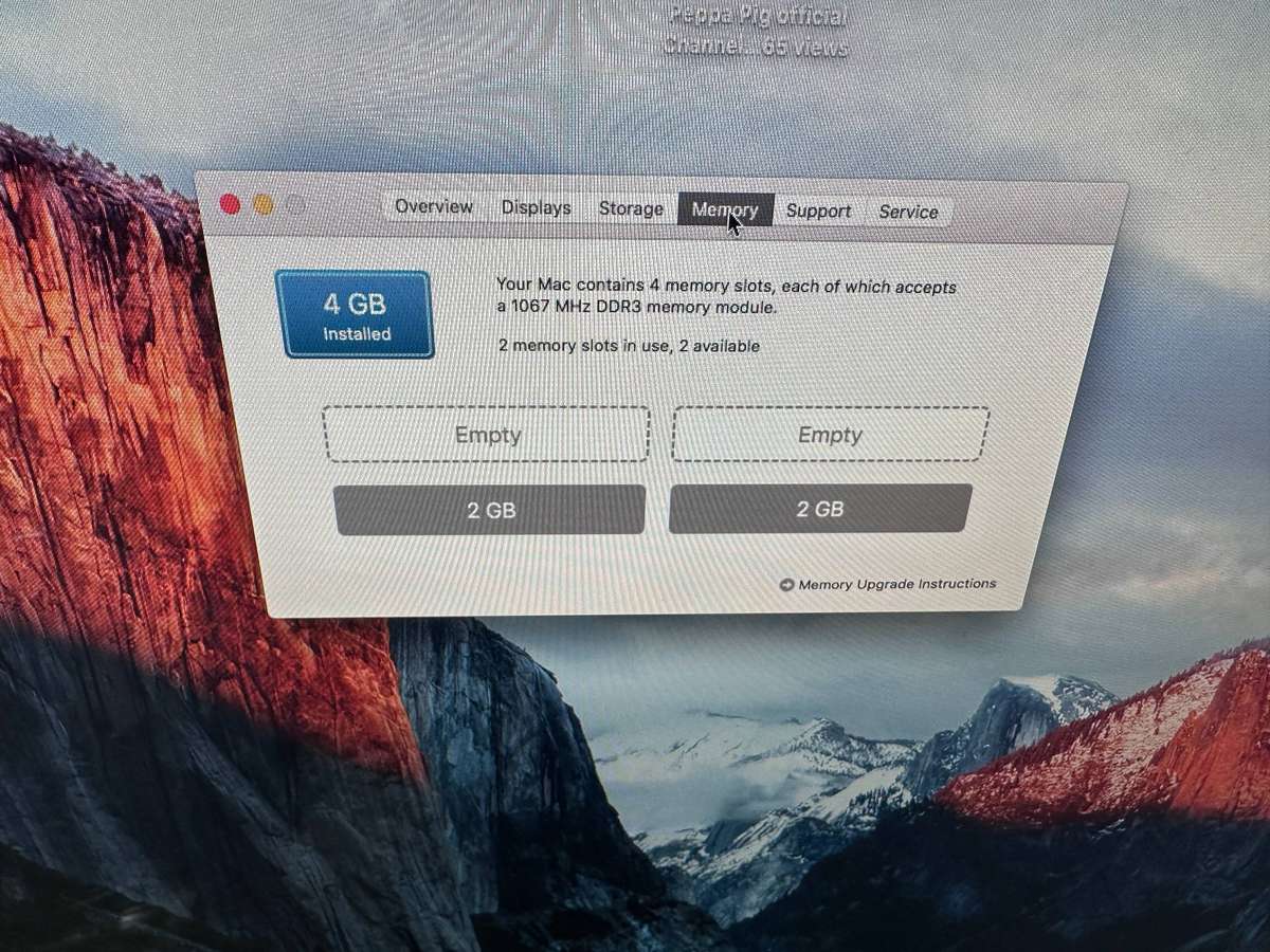 21.5" Apple iMac - Intel Core 2 Duo - 4 GBRAM - 500 GB Memory - Incl Apple KB + Apple Mouse