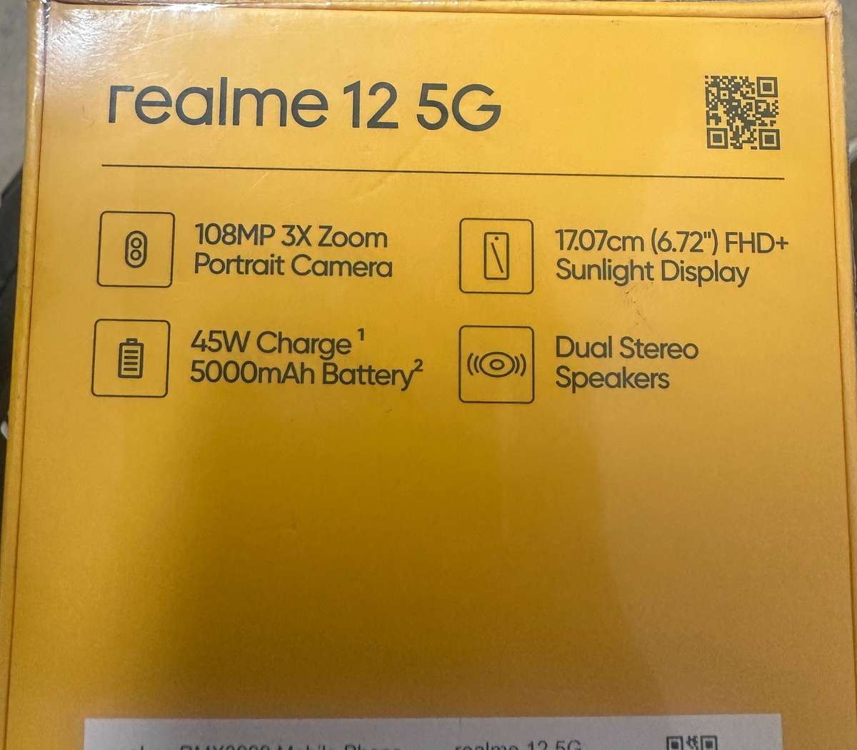 NEW - REALME 12 5G - 8GB RAM - 256GB Storage