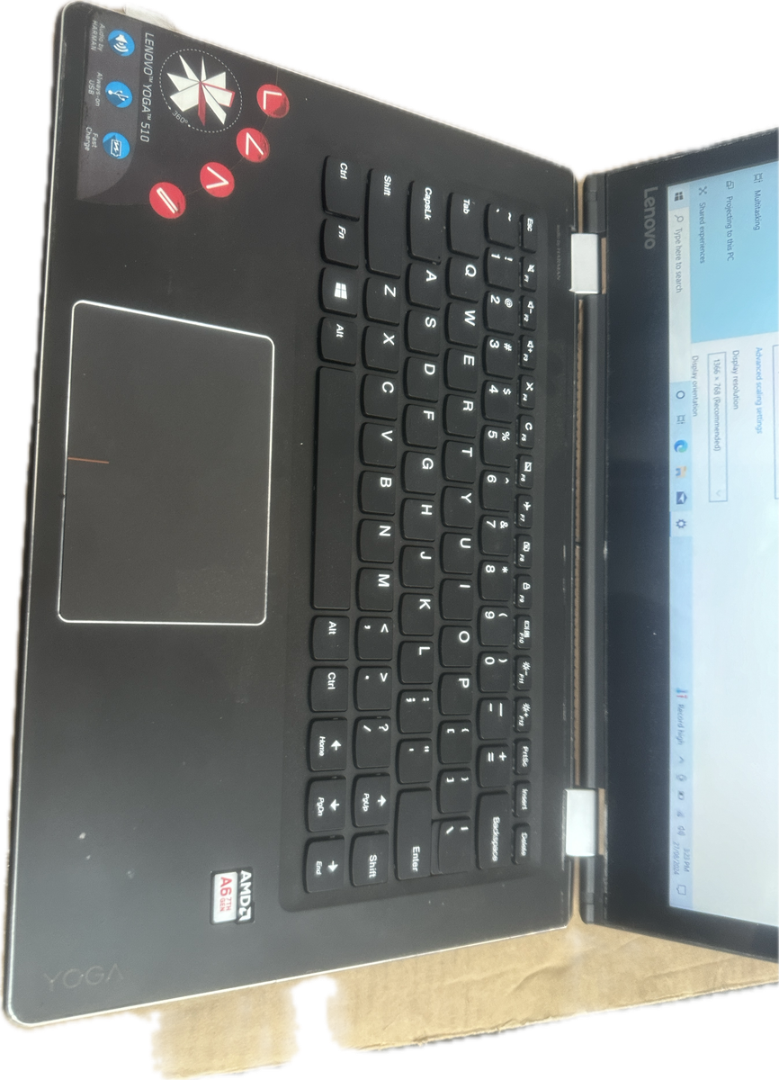 LENOVO YOGA FOLDABLE TOUCHSCREEN LAPTOP - AMD A6 - 4 GB RAM