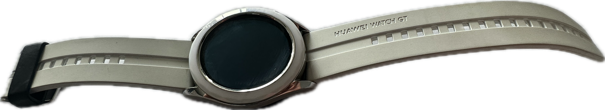 TRADE IN CLEARANCE  : HUAWEI WATCH GT 42MM (ELA-B19) WHITE STRAP WITH CHARGER