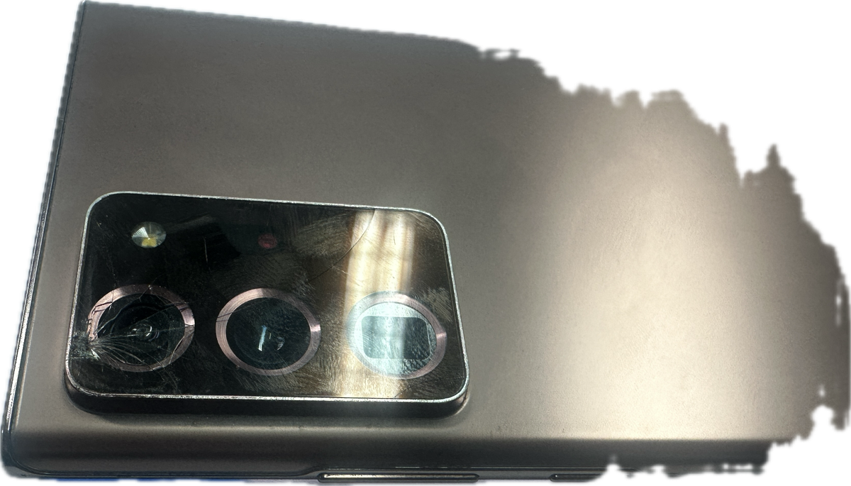 Clearance:  SAMSUNG Note 20 Ultra- Cracked Camera Glass - PLEASE READ