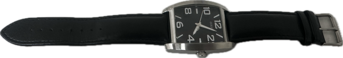 Guess Men's Watch with Genuine Leather Strap