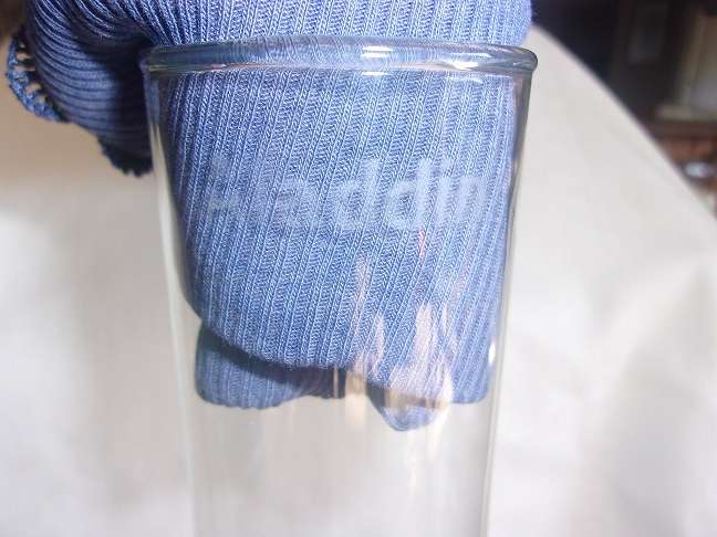 Vintage brass Aladdin 23 lantern with chimney, mantle & instructions