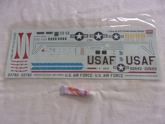 Academy 1:72 scale KC-97G Flying Boom Tanker kit - 1605