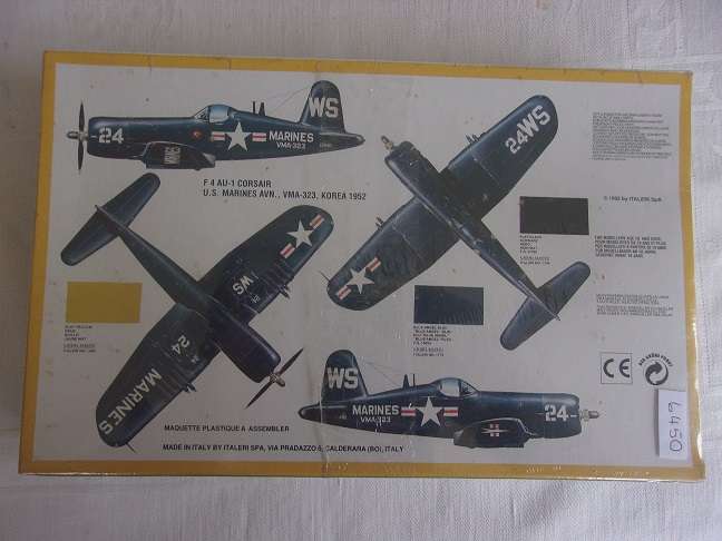 Italeri 1:72 scale Spitfire Mk.VB & Corsair F-4U 7 Navy Fighter kits for 1 bid