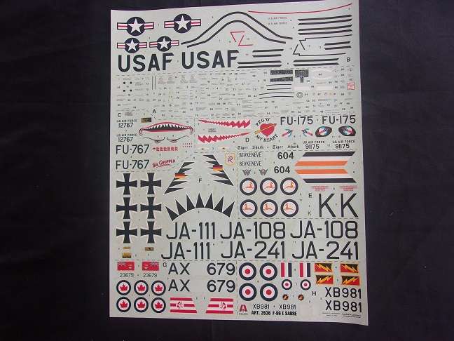 Italeri 1:48 scale F-86 E Sabre model plane kit - No 2636