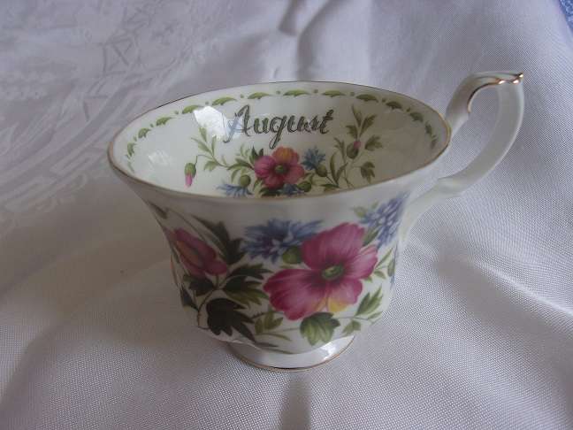 Vintage Royal Albert "Flower of the Month" trio - August Poppy