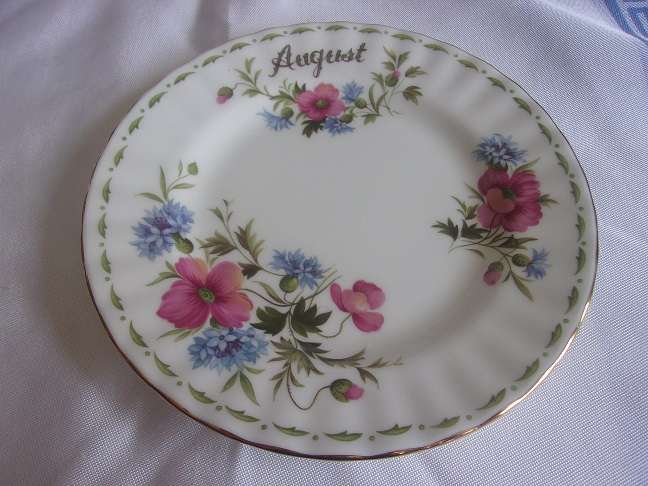 Vintage Royal Albert "Flower of the Month" trio - August Poppy
