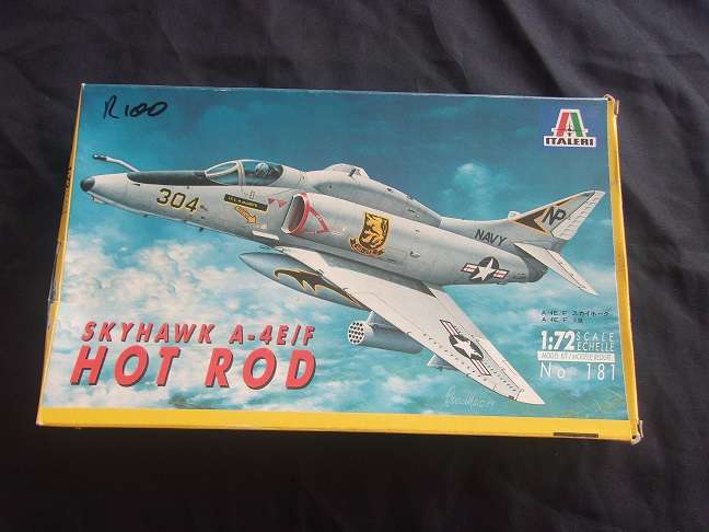Italeri 1:72 scale Skyhawk Hot Rod & Hasegawa Grumman Tiger model plane kits for 1 bid