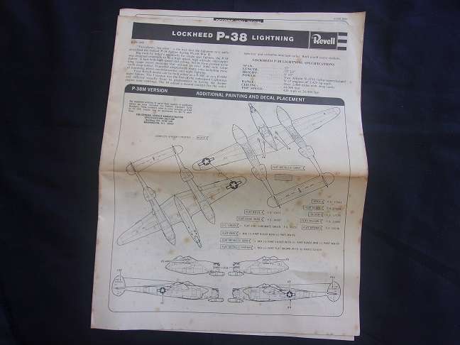 Revell 1:72 scale P-38 Lightning & Heller Supermarine Spitfire model plane kits for 1 bid